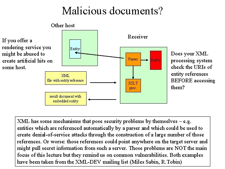 Malicious documents? Other host If you offer a rendering service you might be abused