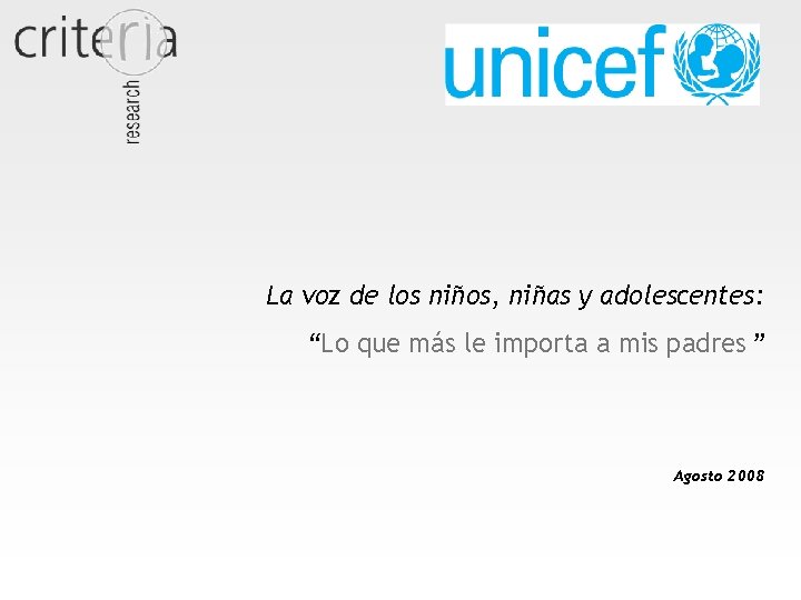 La voz de los niños, niñas y adolescentes: “Lo que más le importa a