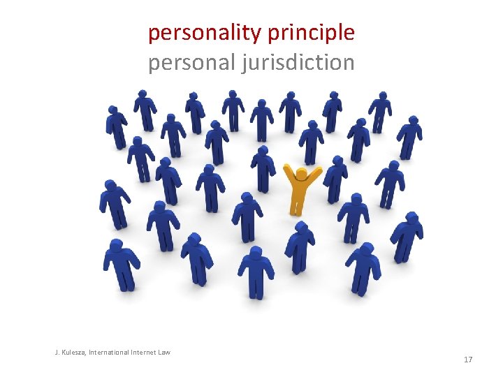 personality principle personal jurisdiction J. Kulesza, International Internet Law 17 personality principle personal jurisdiction J. Kulesza, International Internet Law 17