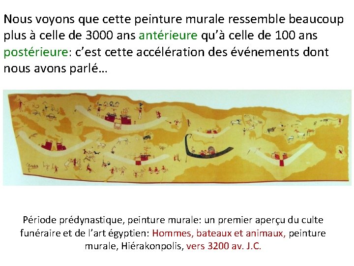 Nous voyons que cette peinture murale ressemble beaucoup plus à celle de 3000 ans