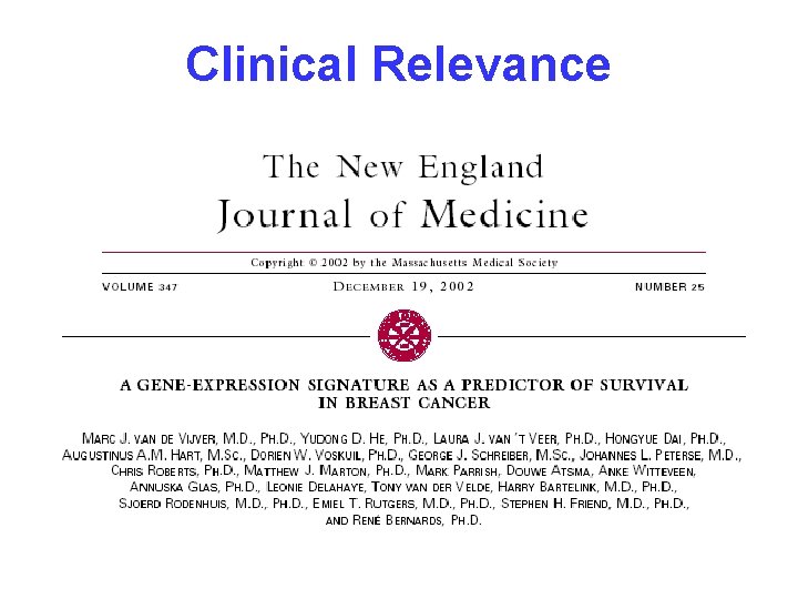 Clinical Relevance 