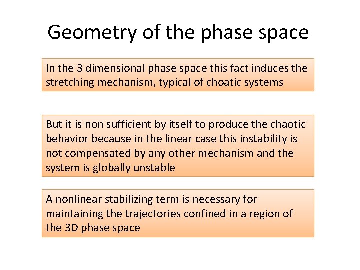 Geometry of the phase space In the 3 dimensional phase space this fact induces Geometry of the phase space In the 3 dimensional phase space this fact induces