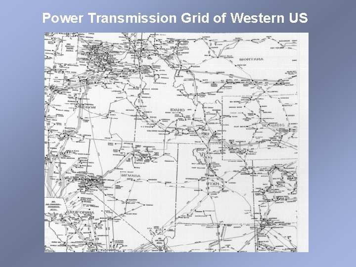 Power Transmission Grid of Western US 