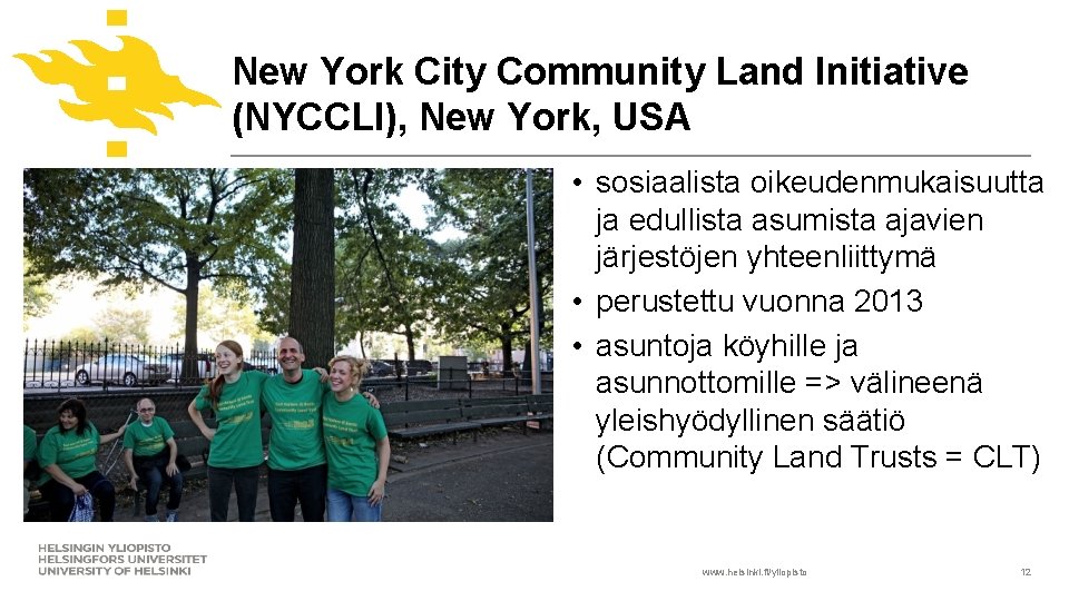 New York City Community Land Initiative (NYCCLI), New York, USA • sosiaalista oikeudenmukaisuutta ja