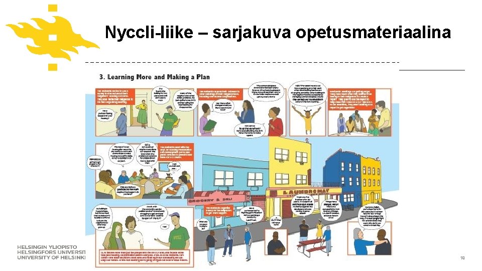 Nyccli-liike – sarjakuva opetusmateriaalina www. helsinki. fi/yliopisto 19 