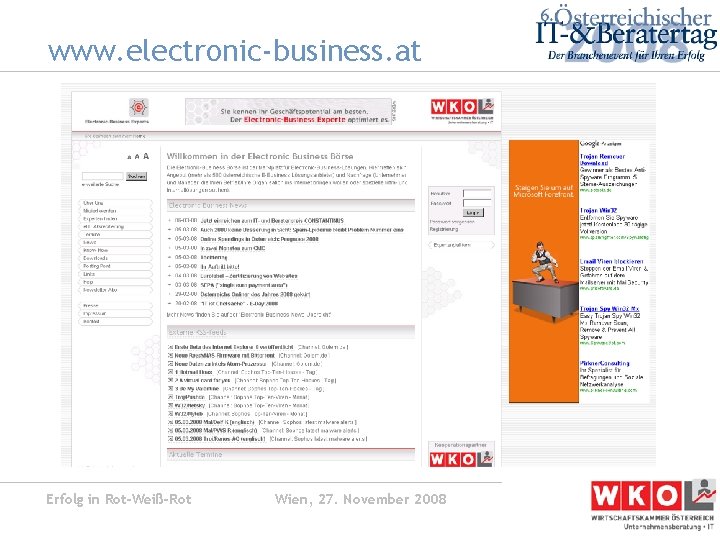 www. electronic-business. at Erfolg in Rot-Weiß-Rot Wien, 27. November 2008 
