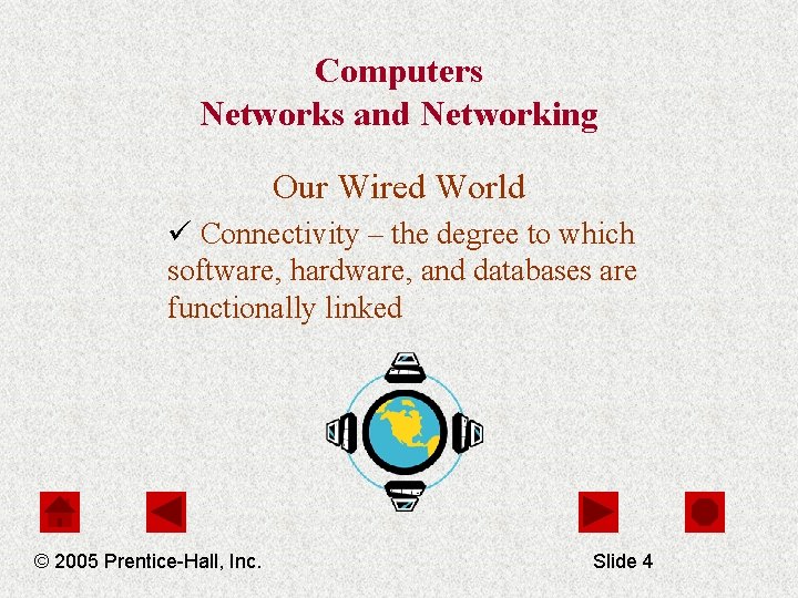 Computers Networks and Networking Our Wired World ü Connectivity – the degree to which