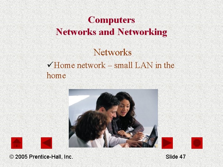 Computers Networks and Networking Networks üHome network – small LAN in the home ©