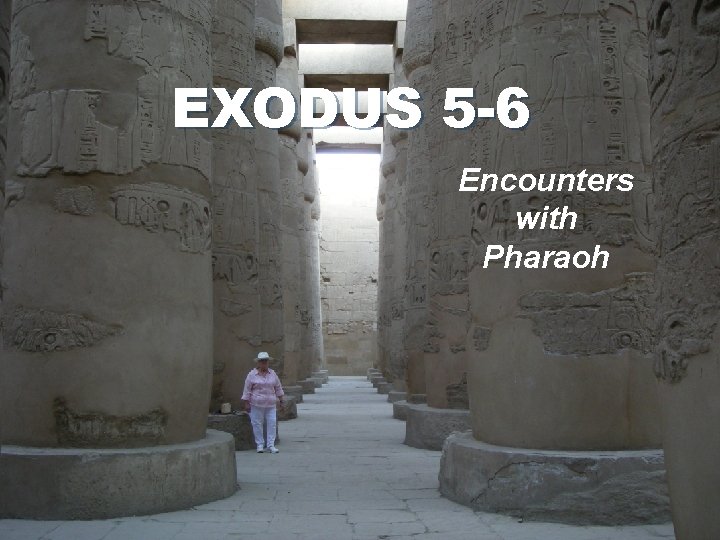 EXODUS 5 -6 Encounters with Pharaoh 