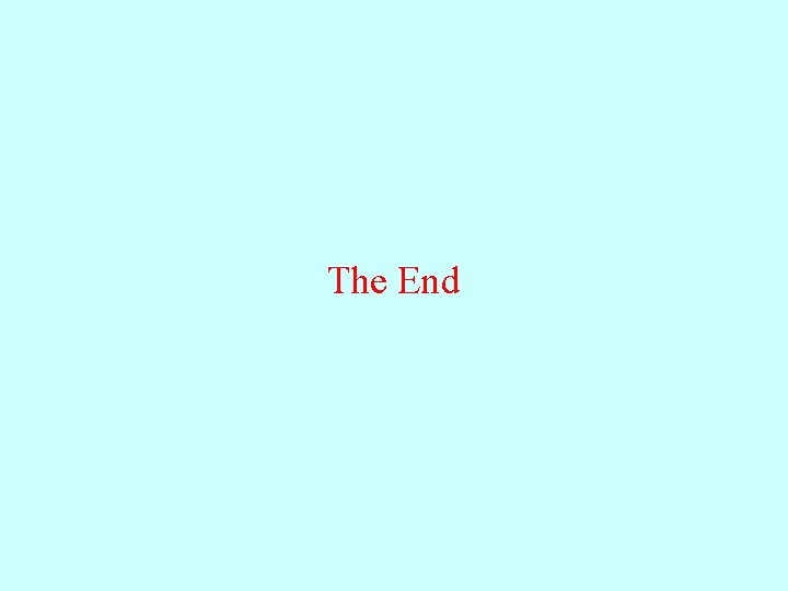 The End 