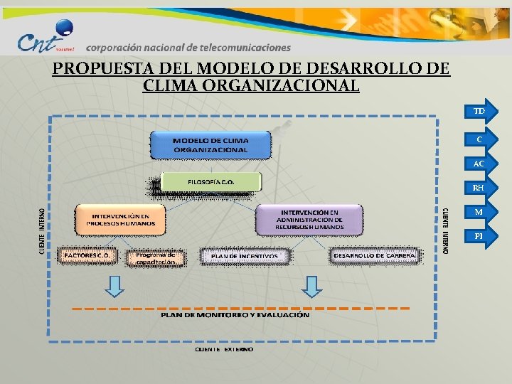 PROPUESTA DEL MODELO DE DESARROLLO DE CLIMA ORGANIZACIONAL TD C AC RH M PI