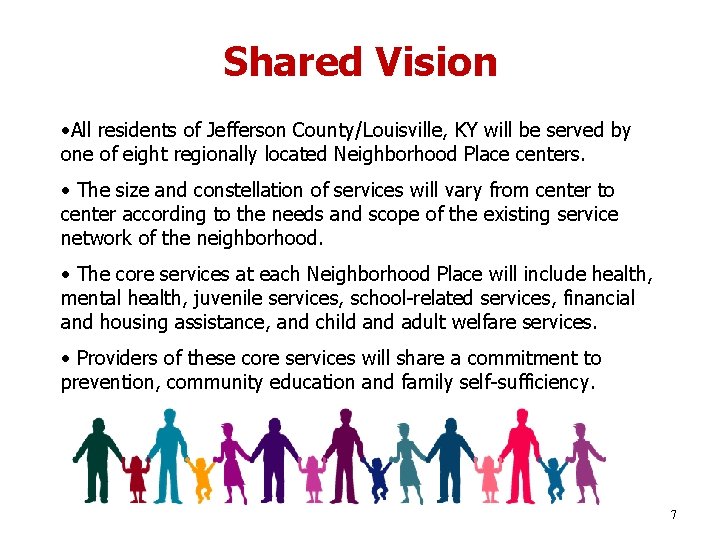 Shared Vision • All residents of Jefferson County/Louisville, KY will be served by one