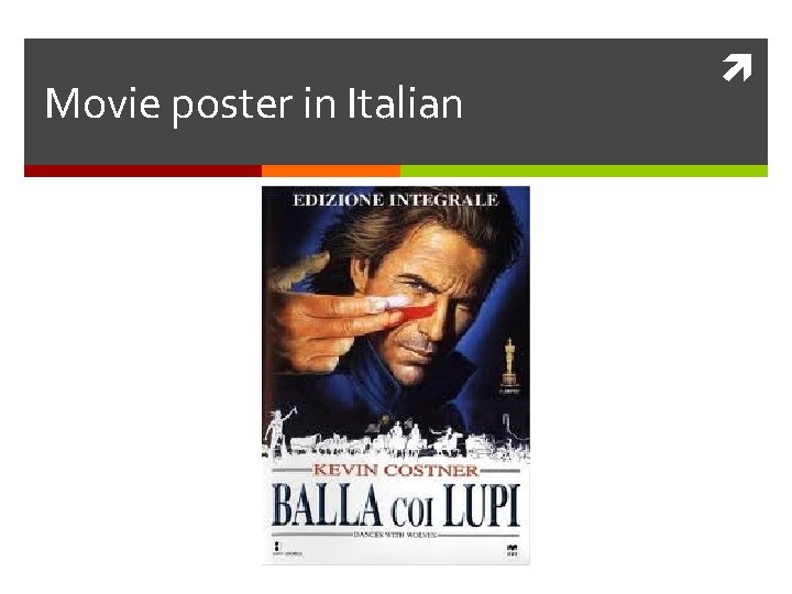 Movie poster in Italian Movie poster in Italian