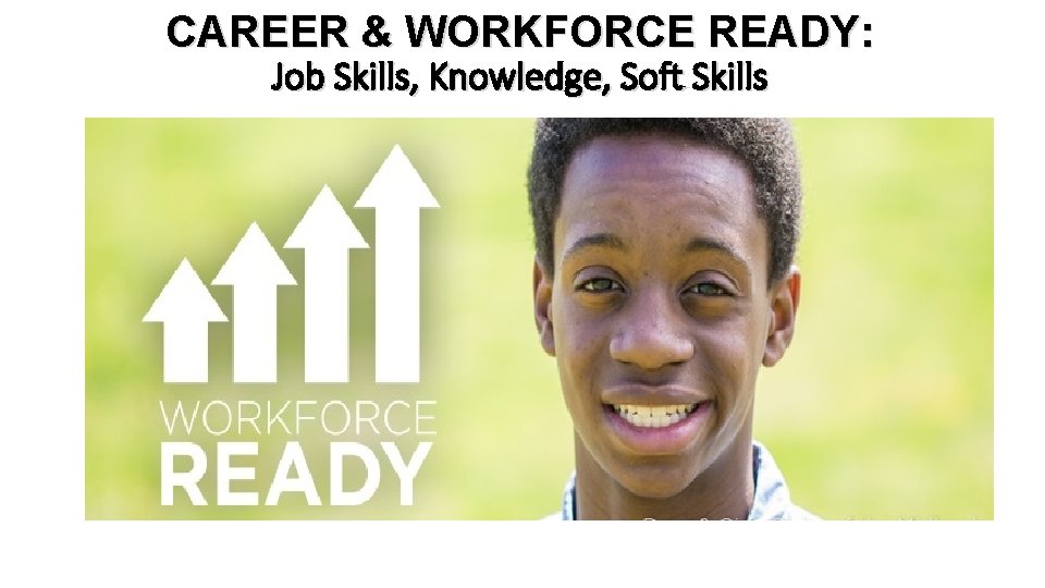 CAREER & WORKFORCE READY: Job Skills, Knowledge, Soft Skills 