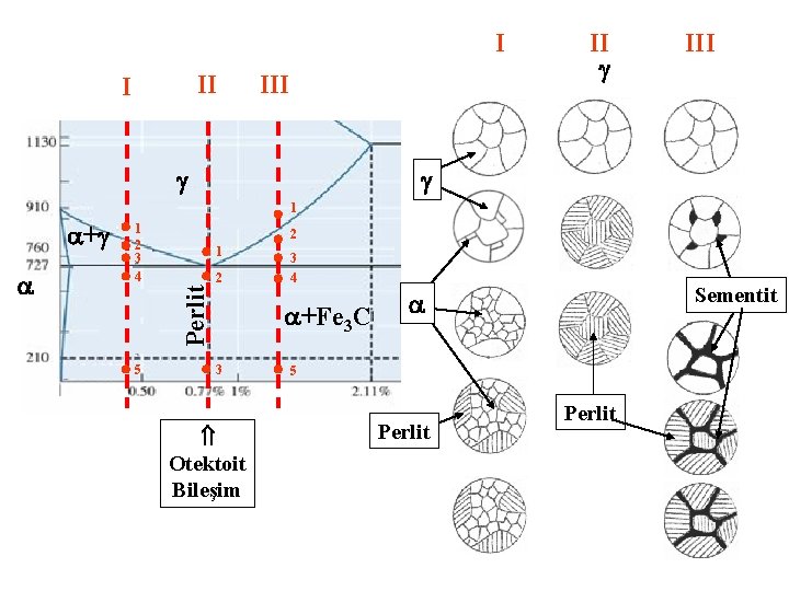 I III 5 III 1 2 3 4 +Fe 3 C 3 5 Perlit