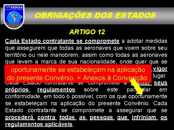 OBRIGAÇÕES DOS ESTADOS ARTIGO 12 Cada Estado contratante se compromete a adotar medidas que