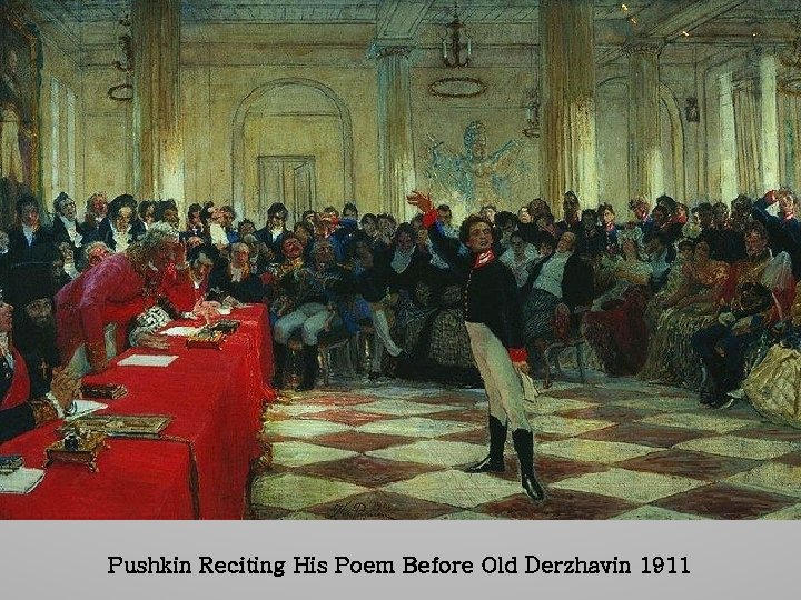Pushkin Reciting His Poem Before Old Derzhavin 1911 