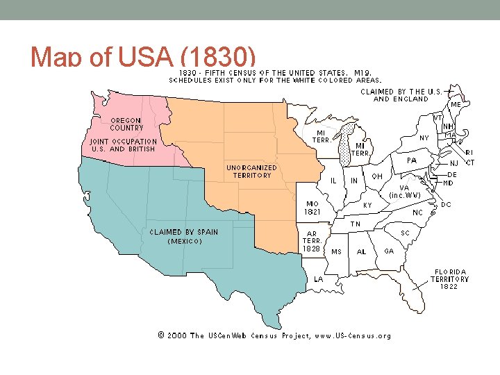 Map of USA (1830) 