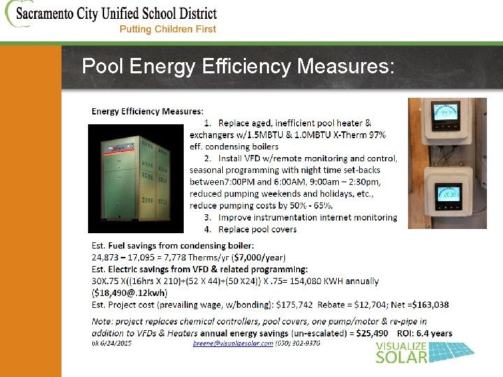 Pool Energy Efficiency Measures: 