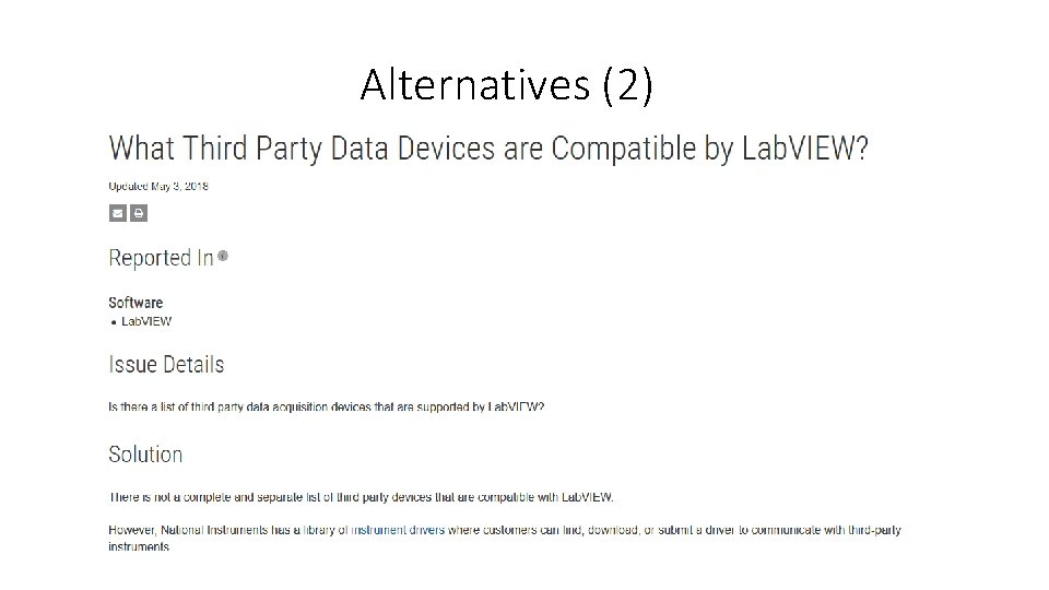 labview alternatives