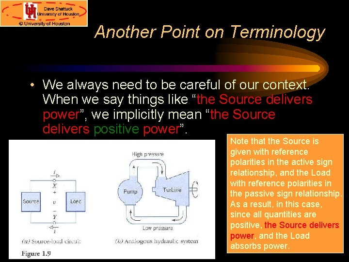 Another Point on Terminology • We always need to be careful of our context.