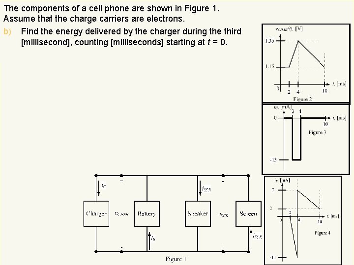 The components of a cell phone are shown in Figure 1. Assume that the