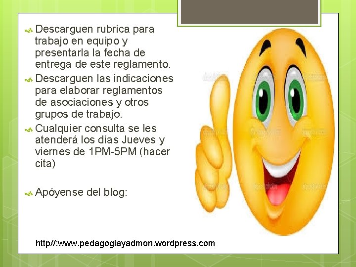 Descarguen rubrica para trabajo en equipo y presentarla la fecha de entrega de