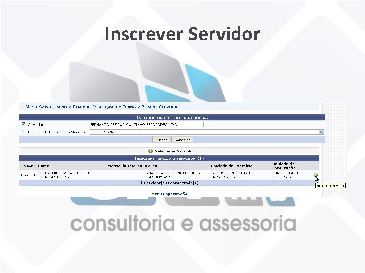 Inscrever Servidor 