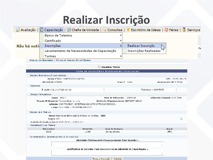 Realizar Inscrição 