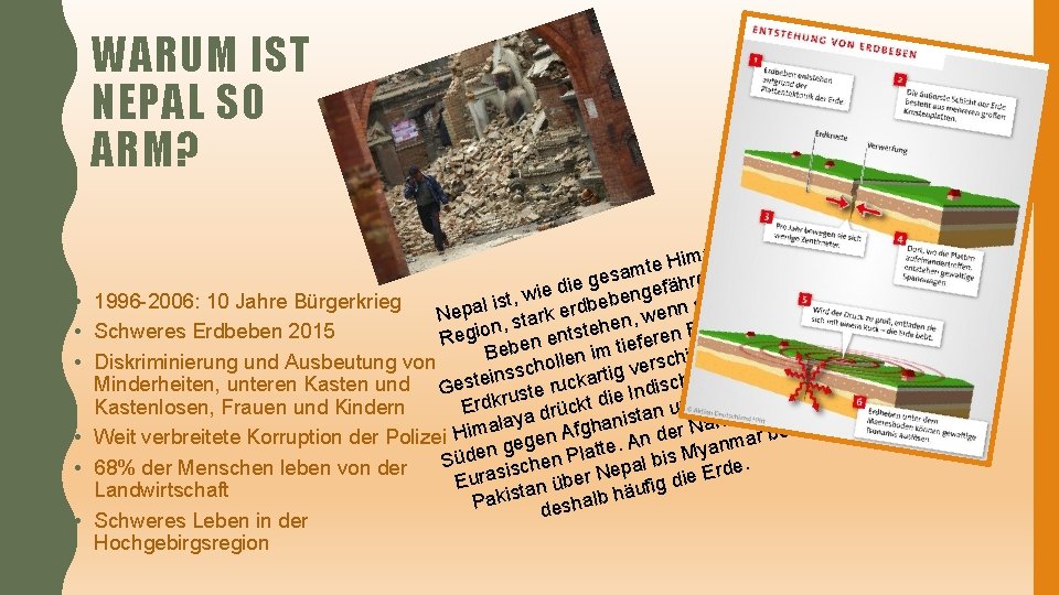 WARUM IST NEPAL SO ARM? • • • yaa l a m te Hi