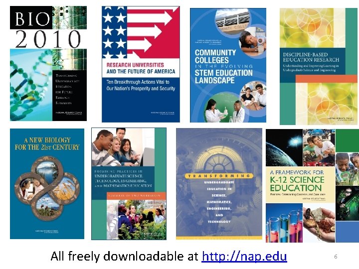 All freely downloadable at http: //nap. edu 6 All freely downloadable at http: //nap. edu 6