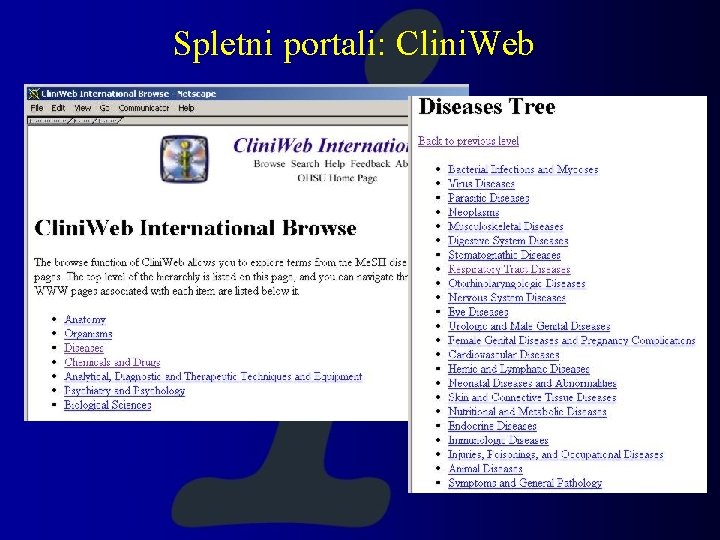 Spletni portali: Clini. Web 