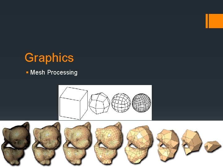 Graphics § Mesh Processing 