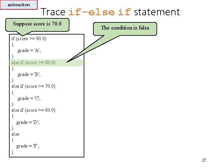 If Algebra The ifelse if Statement The general form of