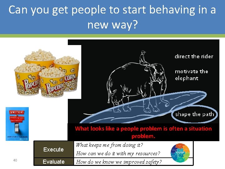 Can you get people to start behaving in a new way? What looks like