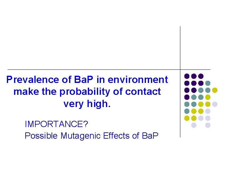 Prevalence of Ba. P in environment make the probability of contact very high. IMPORTANCE?
