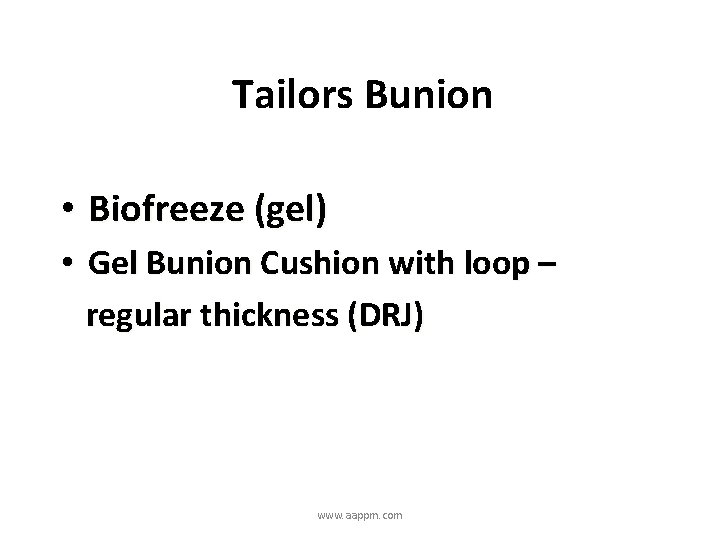 Tailors Bunion • Biofreeze (gel) • Gel Bunion Cushion with loop – regular thickness