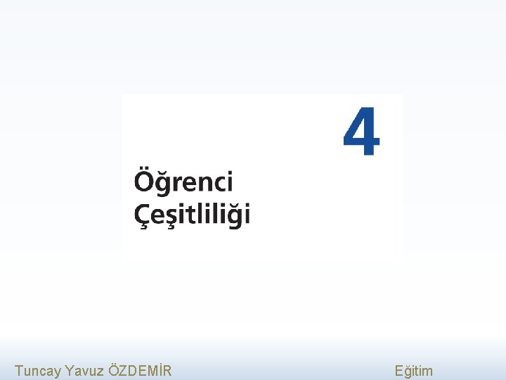 Tuncay Yavuz ÖZDEMİR Eğitim 