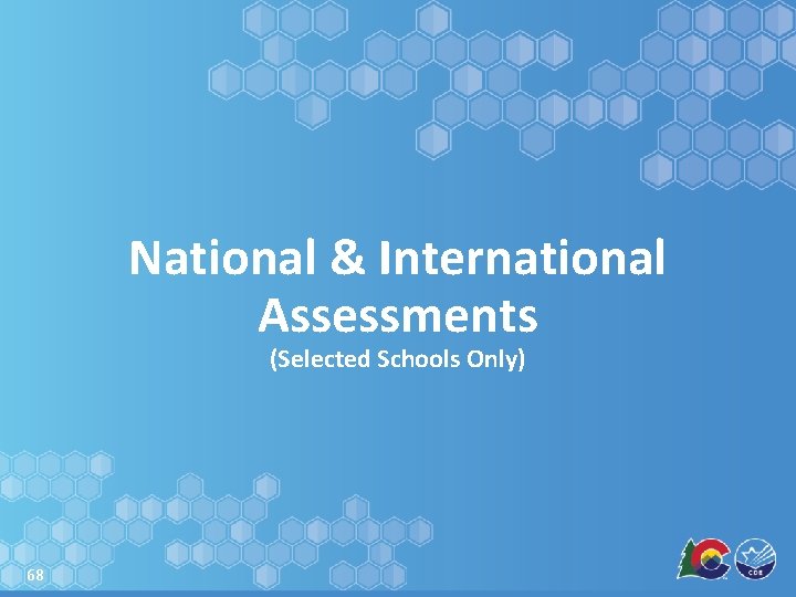National & International Assessments (Selected Schools Only) 68 