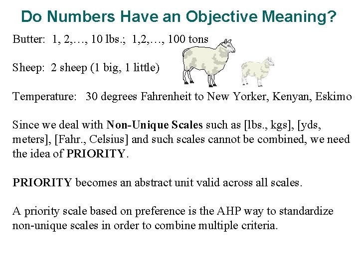 Do Numbers Have an Objective Meaning? Butter: 1, 2, …, 10 lbs. ; 1, Do Numbers Have an Objective Meaning? Butter: 1, 2, …, 10 lbs. ; 1,