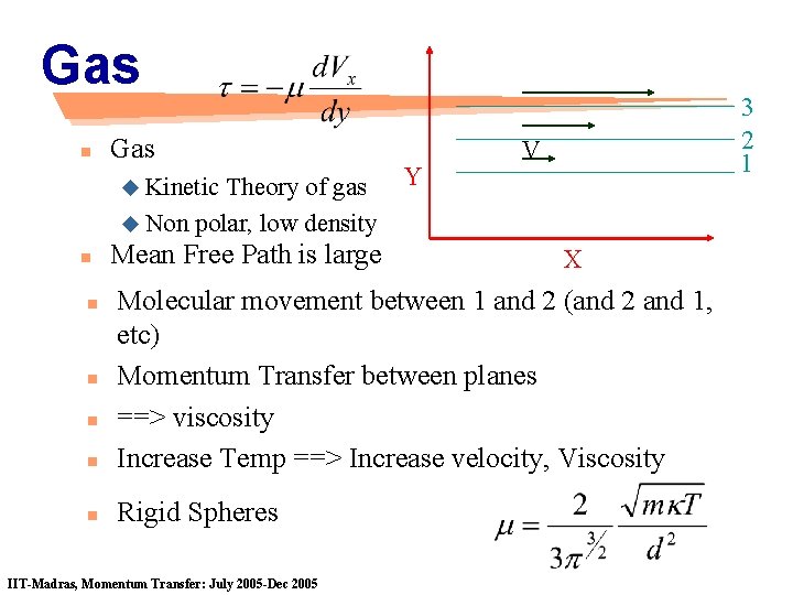 Gas n Gas u Kinetic Theory of gas u Non polar, low density n