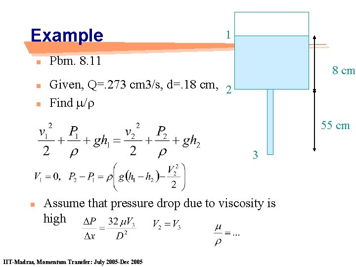 Example n n n 1 Pbm. 8. 11 8 cm Given, Q=. 273 cm