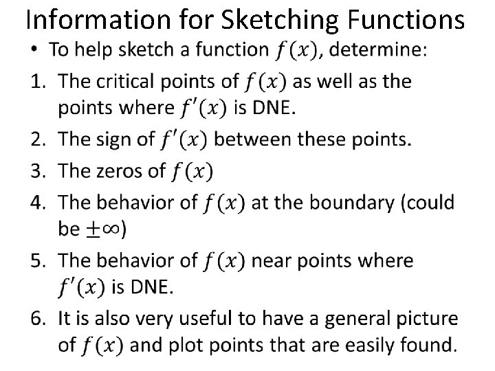 Information for Sketching Functions • 