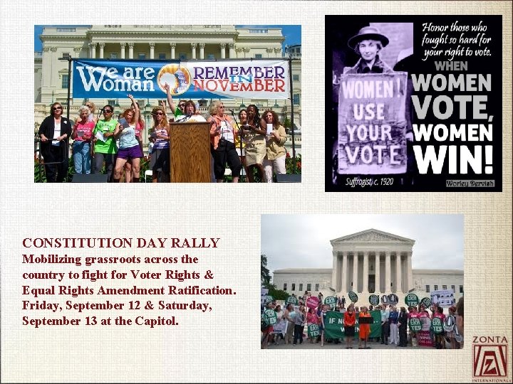CONSTITUTION DAY RALLY Mobilizing grassroots across the country to fight for Voter Rights &