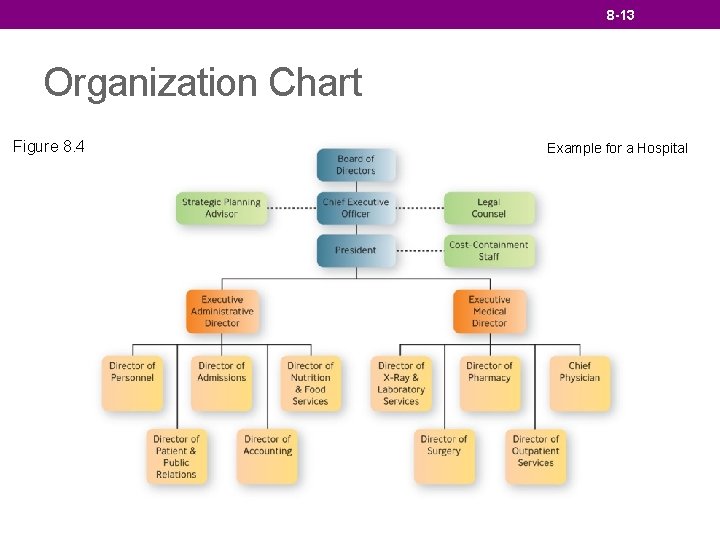 8 -13 Organization Chart Figure 8. 4 Example for a Hospital 