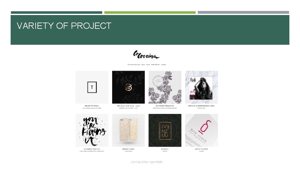 VARIETY OF PROJECT 