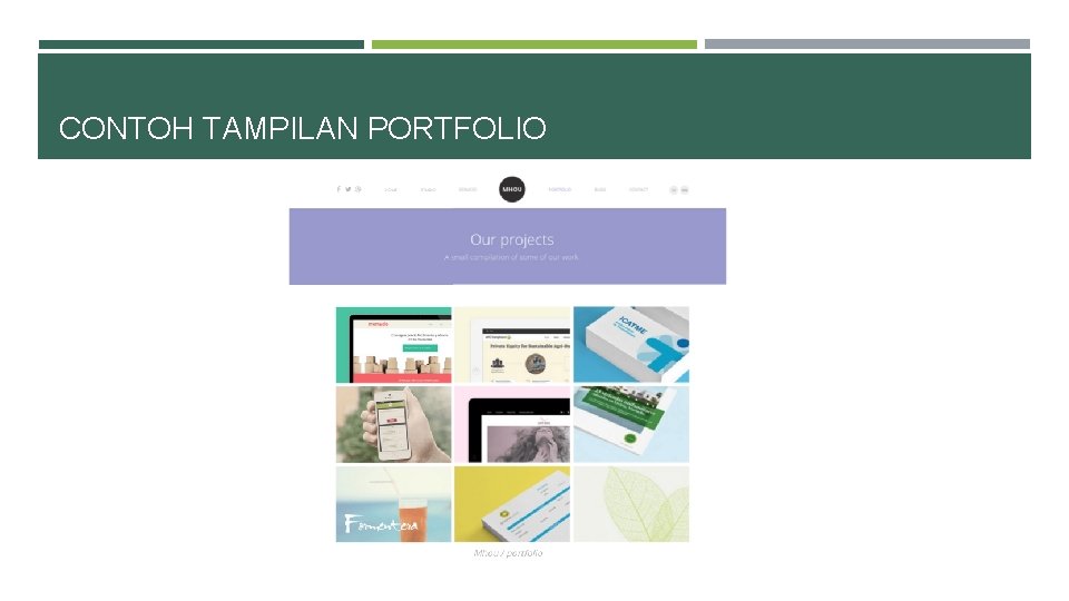 CONTOH TAMPILAN PORTFOLIO 