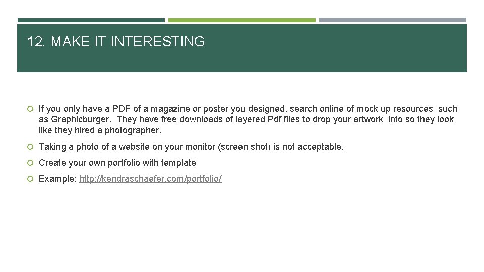 12. MAKE IT INTERESTING If you only have a PDF of a magazine or