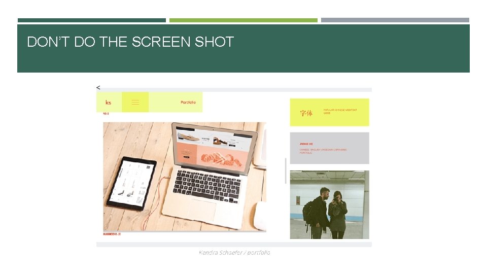 DON’T DO THE SCREEN SHOT 