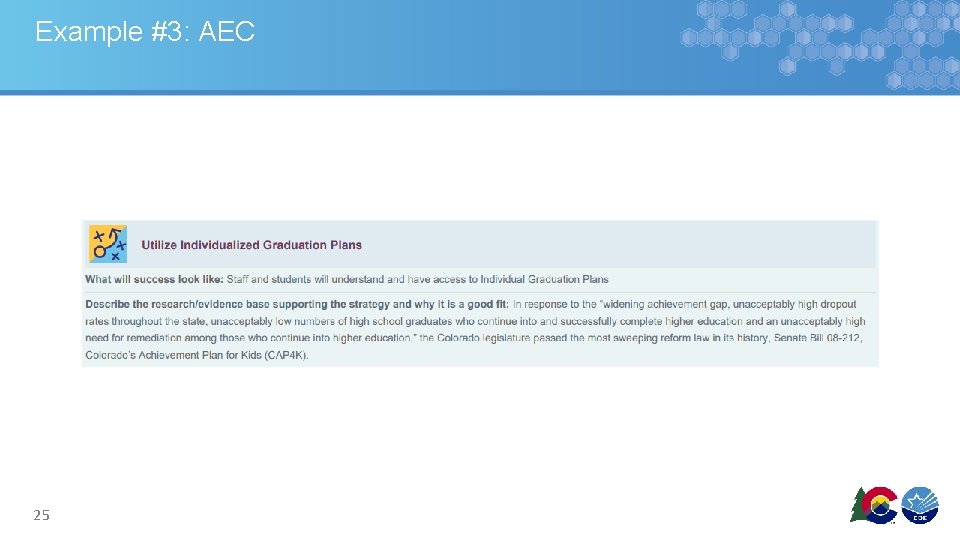 Example #3: AEC 25 Example #3: AEC 25